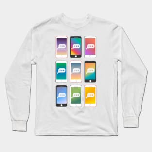 Phone pattern Long Sleeve T-Shirt